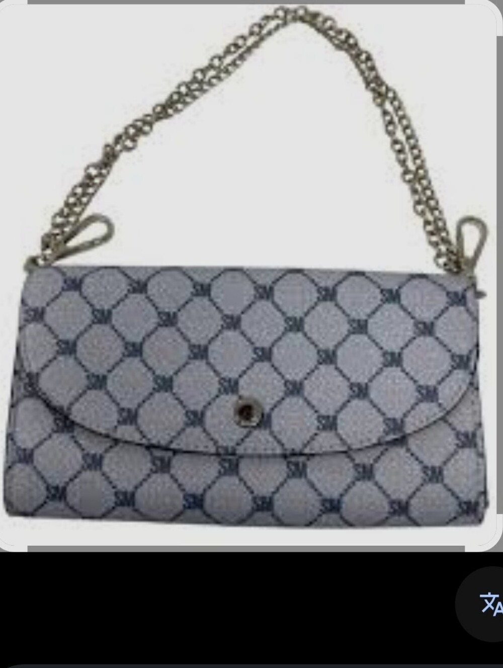 Steve Madden Chain Handle Quilted Pattern Shoulder Bag - Gray
